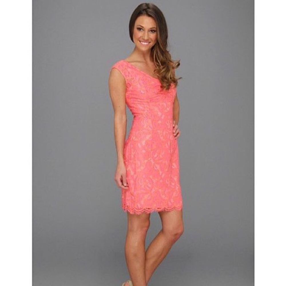 Lilly Pulitzer Rosaline Cap-Sleeve Lace Dress